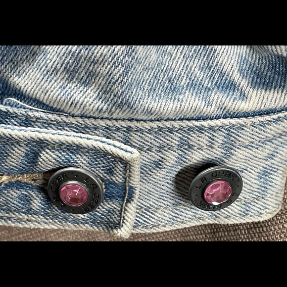 Vintage LA Gear Blinged Out Denim Jacket - Picture 5 of 8